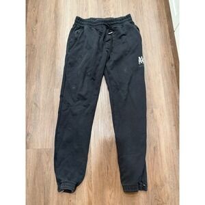 Amiri Mens MA Logo‎ Cotton Jogger Sweatpants Black Made in USA size XL
